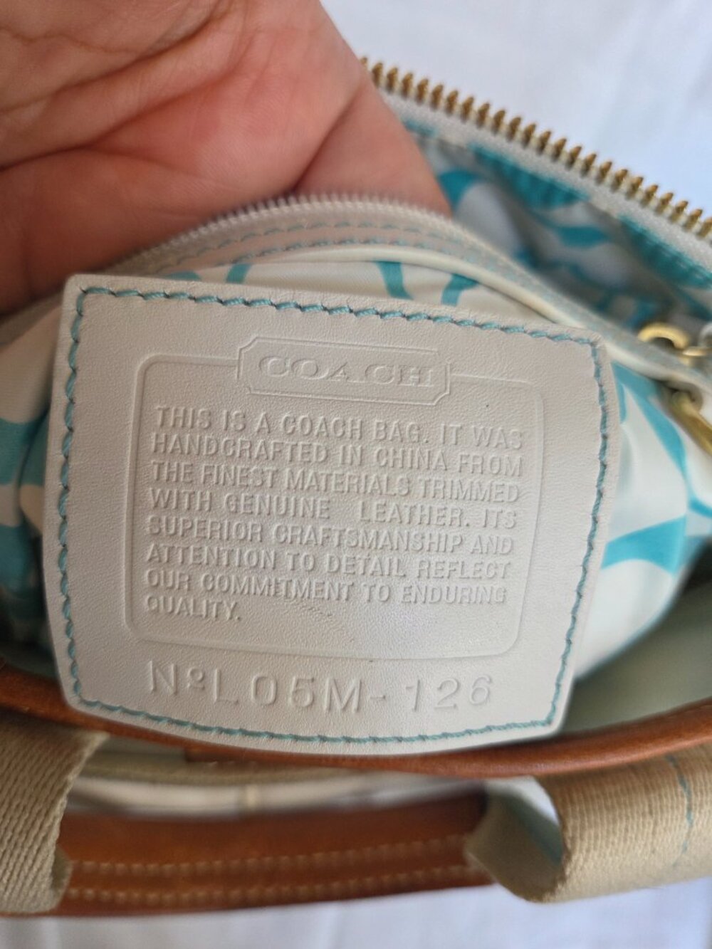 VINTAGE Coach Hamptons satin mini tote bag - Picture 4 of 6